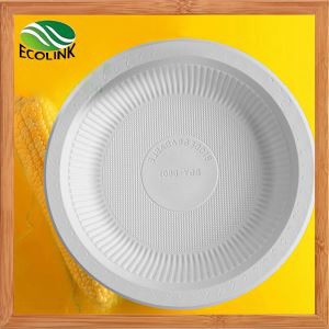 7 inç tek kullanımlık çatal Mısır nişastası plaka