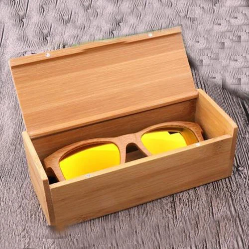 Bamboo Case For Sunglasses Storage