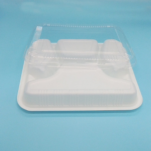 4 yuvası PLA öğle yemeği kutu