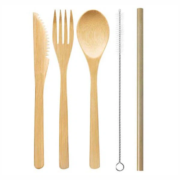 Bamboo Cutlery Set With Bamboo Tube