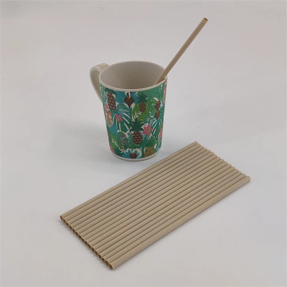 Bamboo Fiber Drinking Straws For Hot & Cold Drinks