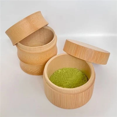 Bambu Matcha Çayı Saklama Kabı Hava Geçirmez Kapak